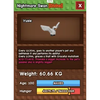 HUGE NIGHTMARE/VENOM SWAN | 60KG - 61KG