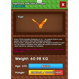 HUGE NIGHTMARE/VENOM NEW YEARS DRAGONS | 60KG - 61KG