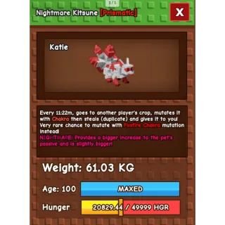 HUGE NIGHTMARE/VENOM KITSUNE | 60-61 KG