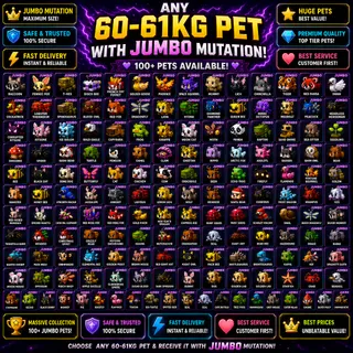 🌟 Order Any 60KG-61KG JUMBO Pet 🌟 | Choose Your Pet Below | Guaranteed Weight