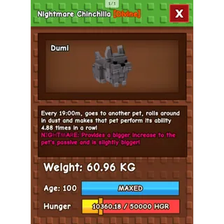 HUGE NIGHTMARE/VENOM CHINCHILLA | 60KG - 61KG