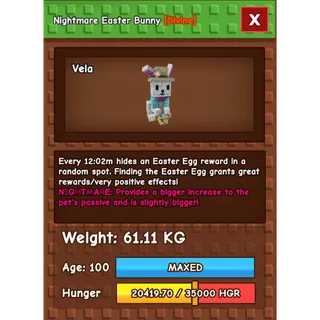 HUGE NIGHTMARE/VENOM EASTER BUNNY| 60KG - 61KG