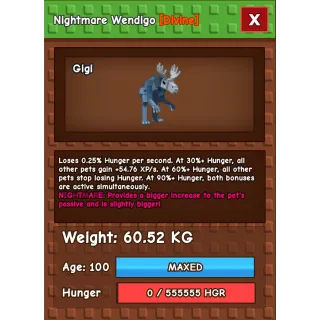 HUGE NIGHTMARE WENDIGO | 60-61 KG