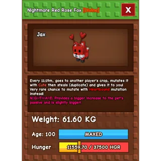 HUGE NIGHTMARE/VENOM RED ROSE FOX | 60KG - 61KG