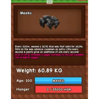 HUGE NIGHTMARE/VENOM SPIDER | 60-61 KG