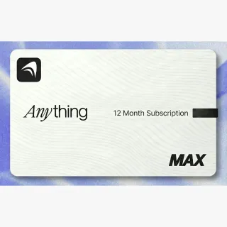 Yearly Plan Anything.com Gift Card - Yearly MAX 400k Plan - Instant Delivery