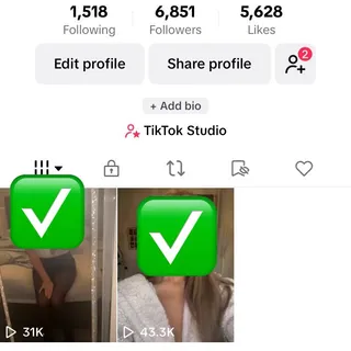 Nearly 7k followers TikTok account
