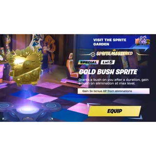 Gold Bush Sprite I LEVEL 5 MASTERED I YOU KEEP IT!