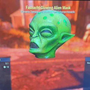 glowing alien mask