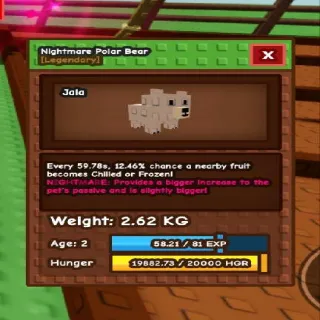 2kg+ Base! Nightmare Polar Bear