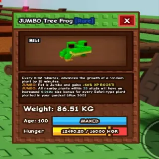 86.5kg! Titan Tree Frog Jumbo