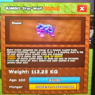 113kg Colossal Godly Star Wolf Jumbo Mutation