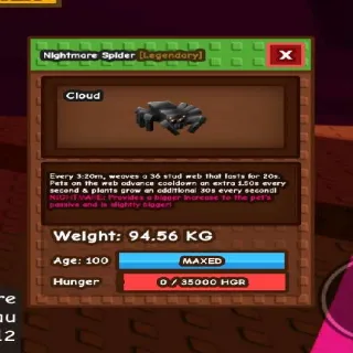 94 kg❗️ Semi Godly Spider Nightmare Mutation