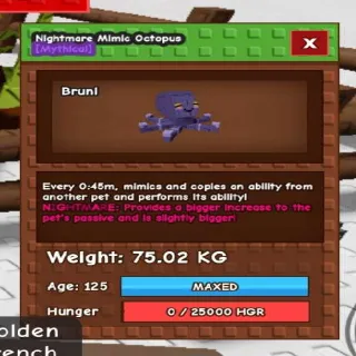 75kg+ Titan Mimic Octopus Nightmare Mutation