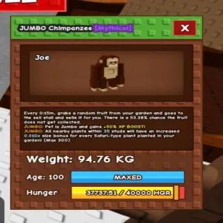 94kg! Jumbo Godly Chimpanzee