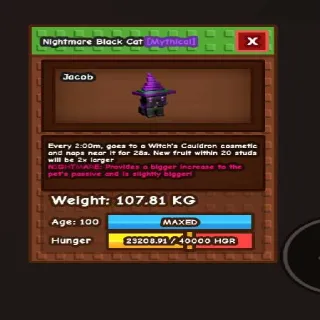 107.8kg! Nightmare Godly Titan Black Cat