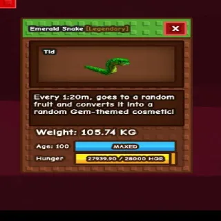 105kg! Godly Emerald Snake