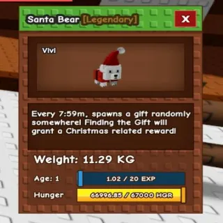 11.2kg Base! Godly Santa Bear