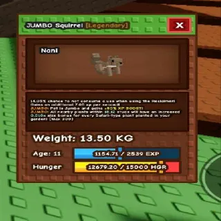 7.07kg Base! Semi Titan Jumbo Squirrel