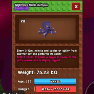 75KG+ TITAN MIMIC OCTOPUS NIGHTMARE MUTATION