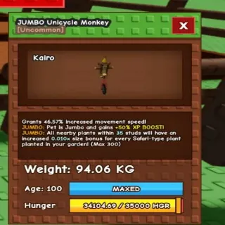 94kg Godly Unicycle Monkey