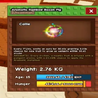 Rainbow Hatch Bacon Pig