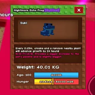 40kg Cd15s❗️nightmare Echo Frog