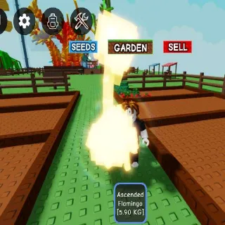 ASCENDED FLAMINGO - GROW A GARDEN