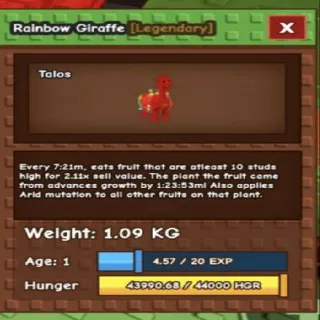 Rainbow Hatch Giraffe