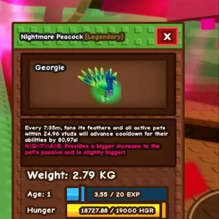 2.79kg! Nightmare Peacock