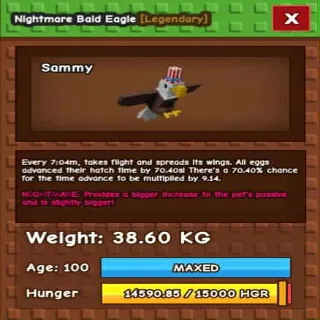 38.6kg! Nightmare Bald Eagle