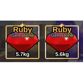 ruby gemstone 1pc - fish it
