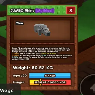 80kg! Titan Rhino Jumbo Mutation