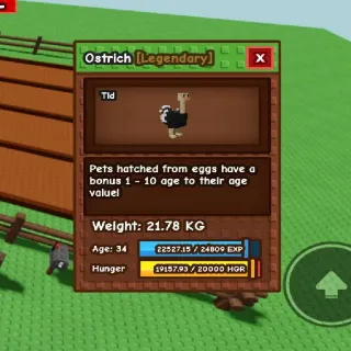 Huge Ostrich (MaxLv 54kg)