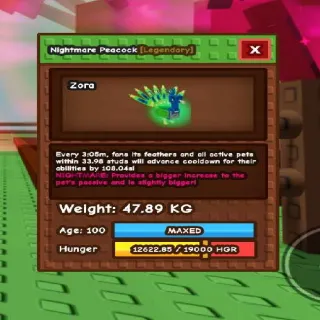 47kg!! 3mins Nightmare Semi Huge Peacock