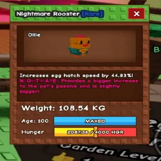 108kg Colossal Godly Rooster