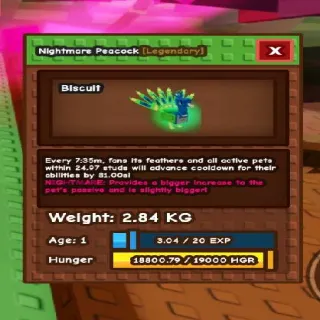 2.8kg Base! Nightmare Peacock