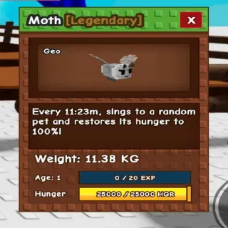 11.38kg Base! Colossal Godly Moth