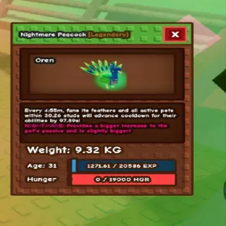 2kg+ Base Nightmare Peacock