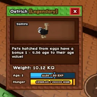 10.2kg Base!  Godly Titan Ostrich