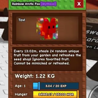 Rainbow Hatch Arctic Fox