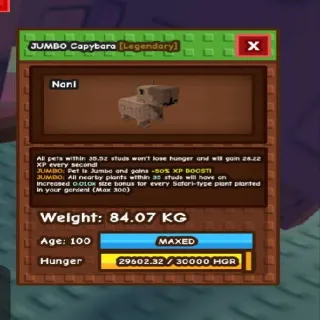 84kg! Jumbo Titan Capybara