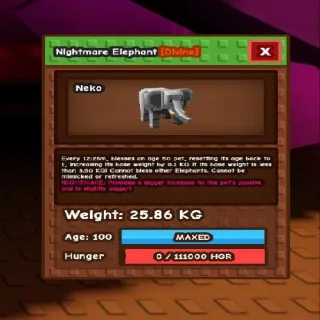 25.8kg! Nightmare Elephant