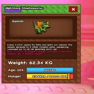 62kg❗️ Huge Nightmare Diliphosaurus