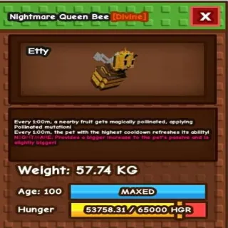 57kg! 1min Huge Queen Bee - Nightmare Mutation