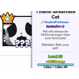 Signed Titanic Ghostface Cat