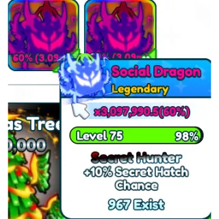 RB Social Dragon with secret hunter