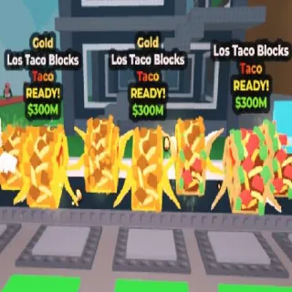 Gold Los Taco Blocks 3x