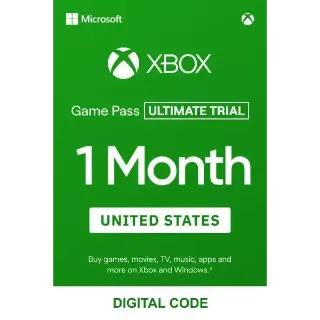 Xbox Game Pass Ultimate 1 Month ( New Users Only ) REGION USA