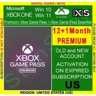 Xbox Game Pass Premium 12+1 Month (US)